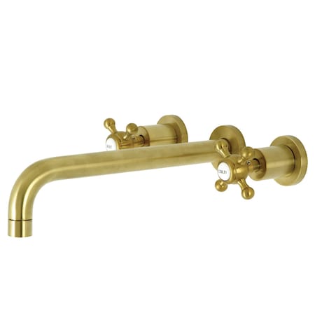 Kingston Brass KS8057BX Wall Mount Tub Faucet, Brushed Brass KS8057BX